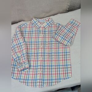 Janie And Jack Plaid Shirt Boys Size 18-24 Months Button Down Easter Spring